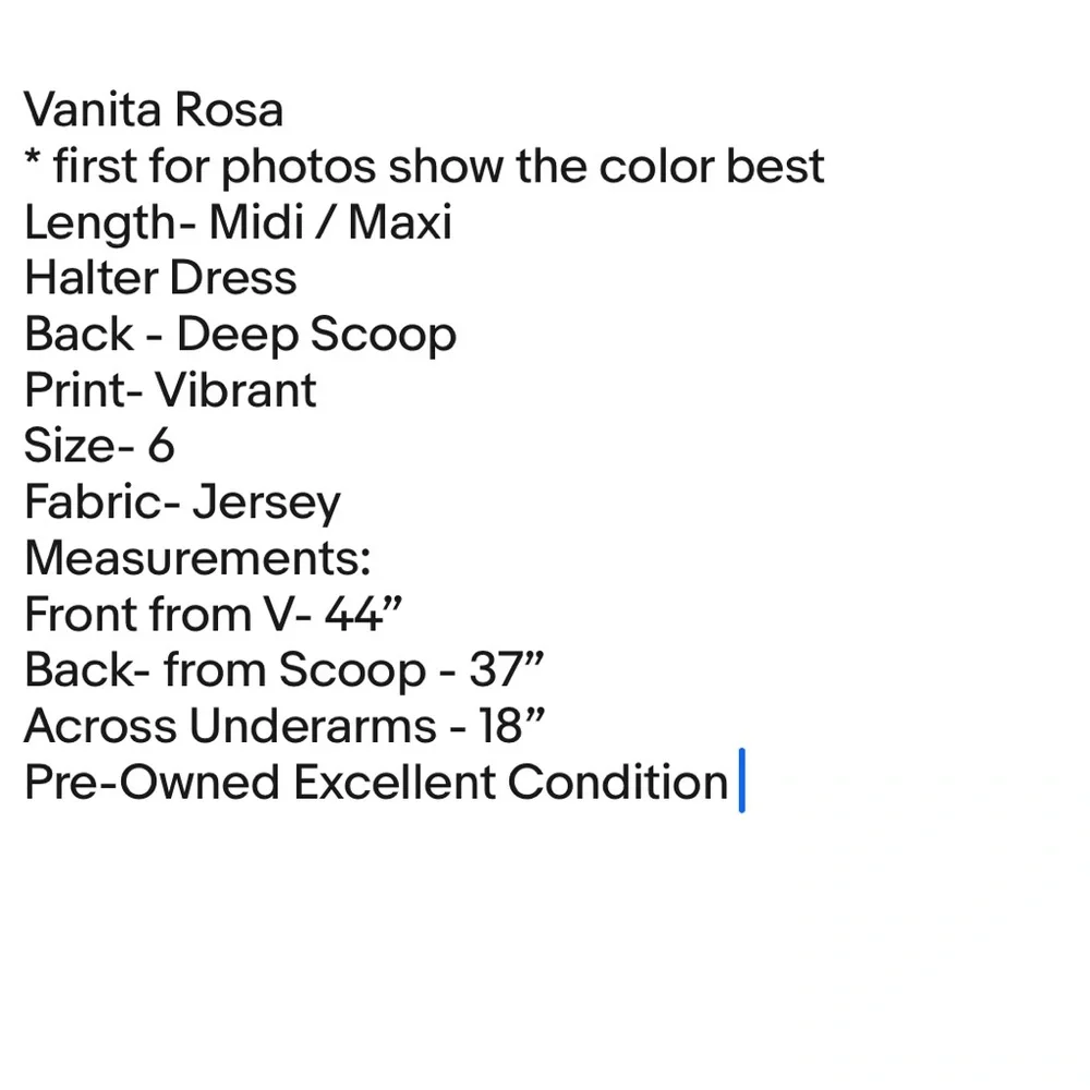 Halter Print Midi Dress Size- 4-8 - Picture 9 of 9